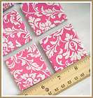Pink and White Damask Decoupage Ceramic Tiles items in 