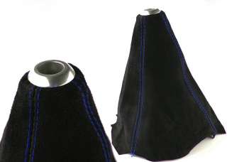 Universal Blue Stitch Black Suedue OEM Short Shifter Boot for Manual 