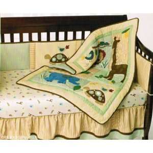  Safari Animals Baby Crib Bedding 4 Pc Set: Baby