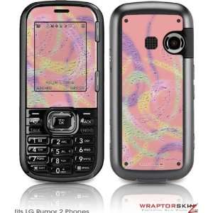  LG Rumor 2 Skin   Neon Swoosh on Pink by WraptorSkinz 