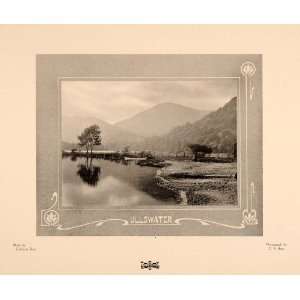  1907 Print Ullswater Lake District England Art Nouveau 