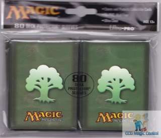 80 FOREST DECK PROTECTORS GREEN MANA CARD SLEEVES MTG  