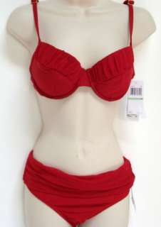 NEW Be Creative RED UNDERWIRE BRA BIKINI Swimsuit Size 8  