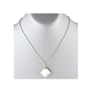  Tiffany & Co. Sterling Silver Double Square Pendant Necklace Jewelry