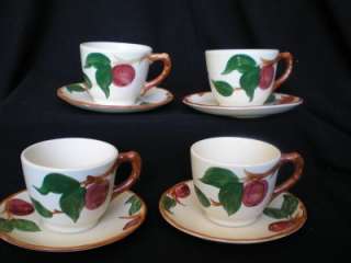 Franciscan Apple USA Cup & Saucer 4 Sets Earthenware~Nice  
