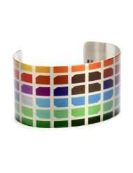 Tattooed Steel Bold Graphics Color Chart Stainless Steel Cuff