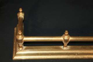 Antique Petite Federal Style Brass Urn Finial Fireplace Mantle Fender 