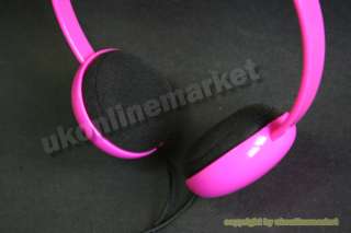 Jnt Over head Hot Pink Headphone Sport for iPod Touch 2/3/4 Samsung 