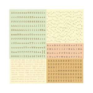 Prima   Songbird Collection   Cardstock Stickers   Alphabet   Typeset