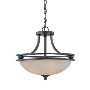 Seymour Collection 3 Light 17 Old Bronze Convertible Pendant with 