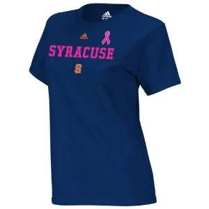  Syracuse Orange Womens adidas Navy Breast Cancer Awareness 