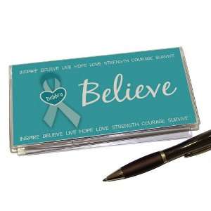   Ovarian Cancer Awareness Personalized Checkbook Cover