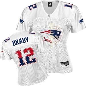   Brady Womens White Fem Fan Replica Jersey Size L