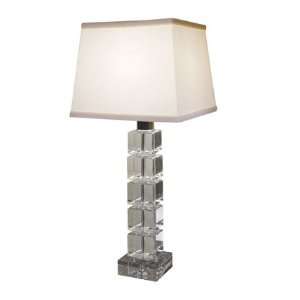    Lamp Works Crystal Beveled Square Table Lamp: Home Improvement
