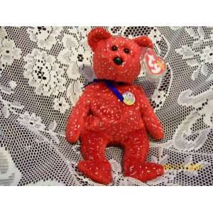    TY Beanie Baby   DECADE the Bear (Red Version) Toys & Games