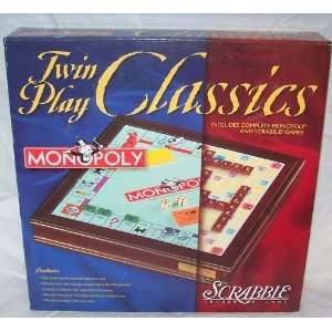 Twin Play Classics Monopoly/Scrabble Wooden Collectors Edition Two 