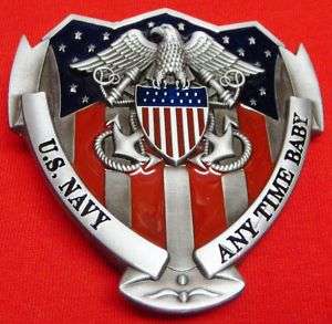 US Navy Crest Shield Belt Buckle   New  