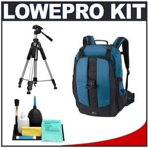  SLR Camera Backpack (Arctic Blue) + Tripod + Accessory Kit for Canon 