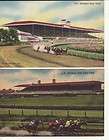 HORSE RACE TRACK Arlington Heights, IL 2 linen postcards