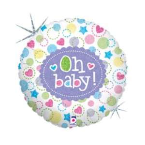 Oh Baby Holographic Foil Balloon Case Pack 5 