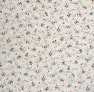 The Reverse Side is Quilted with the Small, Pink Floral on Cream Print 