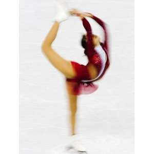 Blurred Action of Woman Figure Skater, Torino, Italy Photographic 