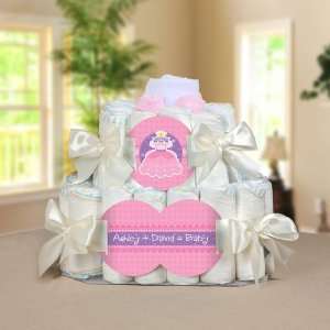  Pretty Princess   2 Tier Personalized Square   Baby Shower 