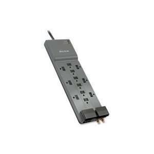  Surge Protector, 3940 Joules, 12 Outlets, 8, Gray Qty3 