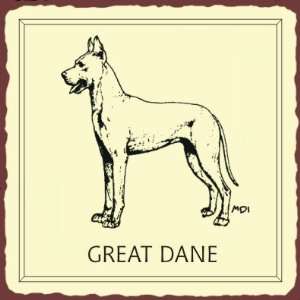  Great Dane Dog Vintage Metal Animal Retro Tin Sign: Home 
