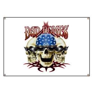  Banner Bad Bones Skulls 