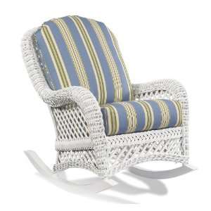   White Wicker Rocker  Lanai Wicker Rocking Chair: Patio, Lawn & Garden