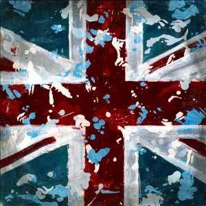  Oopsy daisy Rock and Roll British Square Wall Art 14x14 