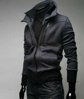 NWT Mens Slim Sexy Top Designed Hoodies Jacket Korean Fashion S M L XL 