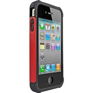  NEW Black/Red Shell Gel [SG] 3 Layer Case for iPhone 4 