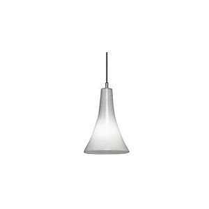   SINGLE LAMP 18W 35K CFL PENDANT WITH MARBLED WHITE SHADE / MSN FINISH