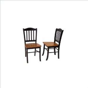   Shaker Wood Chair in Black and Oak (Set of Two) Furniture & Decor