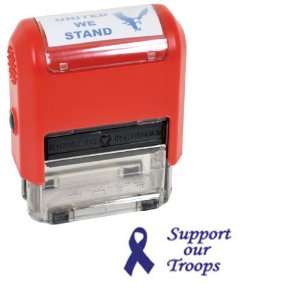   Rubber Stamp   SUPPORT OUR TROOPS (55156 Red Mount)