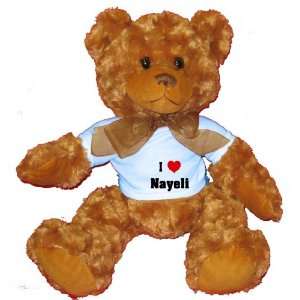   Love/Heart Nayeli Plush Teddy Bear with BLUE T Shirt: Toys & Games