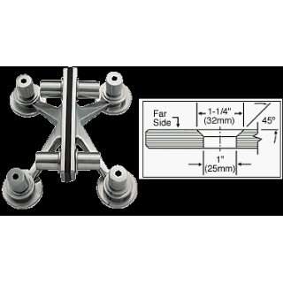  CRL 4 Way Brushed Stainless Balustrade Bracket