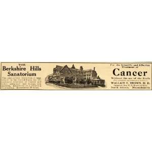  1913 Ad Berkshire Hill Sanitarium Cancer Treatment Home 