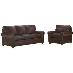 Style Rolled Arm Leather Sofa Collection: Rockefeller Designer Style 