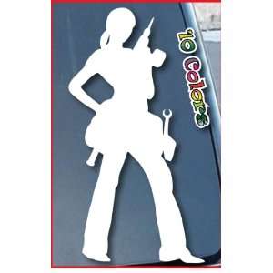 Working Mom Car Window Vinyl Decal Sticker 7 Tall (Color: White)