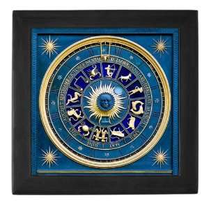  Keepsake Box Black Blue Marble Zodiac 