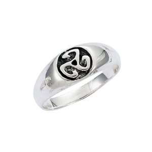    Sterling Silver Celtic Triskel Band Ring   Size 7.5 Jewelry