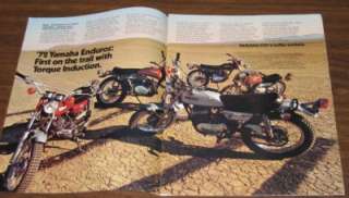 1972 Yamaha RT2 360 LT2 100 & AT2 Motorcycle Original Color Ad  