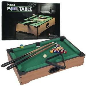   Table Top Pool Table with Cues, Triangle and Chalk: Sports & Outdoors