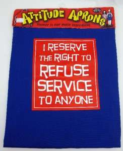Attitude Aprons by LA Imprints Blue One Size Cooking Grilling Clothing 