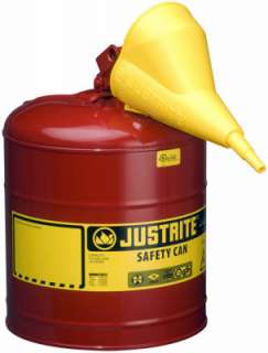 Justrite 5 Gal 19 Liter Type I Red Gas Can With Funnel  