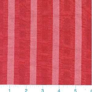  58 Wide Jacquard Stripes Red Fabric By The Yard: Arts 