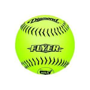   NSA Fastpitch 11 Softballs OPTIC YELLOW LEATHER COVER 11 SOFTBALL (ONE